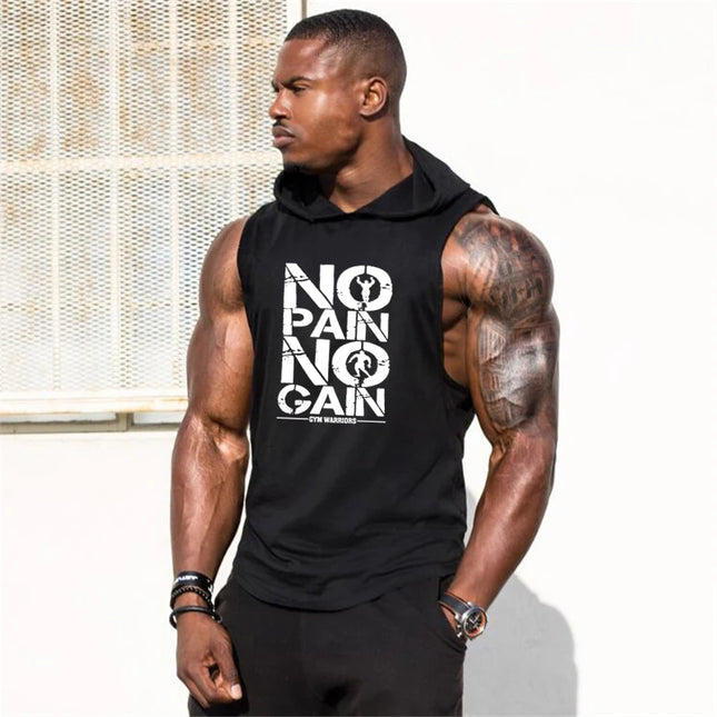 Men's Sleeveless Hooded Vest - Breathable, Lightweight, Men's Athletic Hooded Tank Top