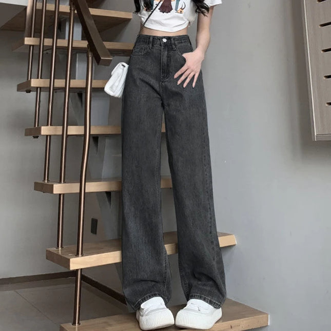 Vintage Women's Wide-Leg High-Waist Pants