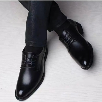 Men's Faux Leather Heightening Shoes - Stylish Elevated Men's Footwear