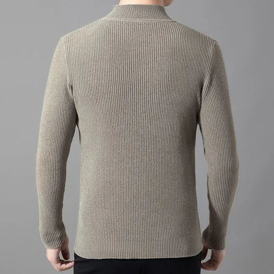 Men's Ferret Velvet Stretch Half Turtleneck Sweater