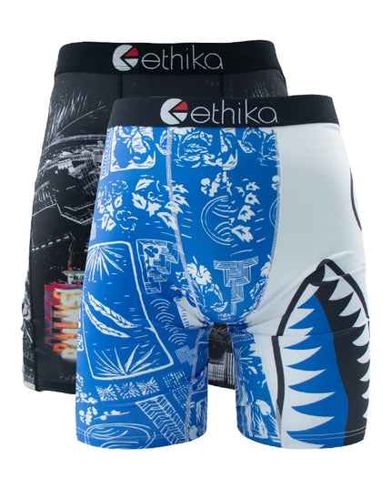 ETHIKA Men's 2-Pack Breathable Boxer Briefs Underwear