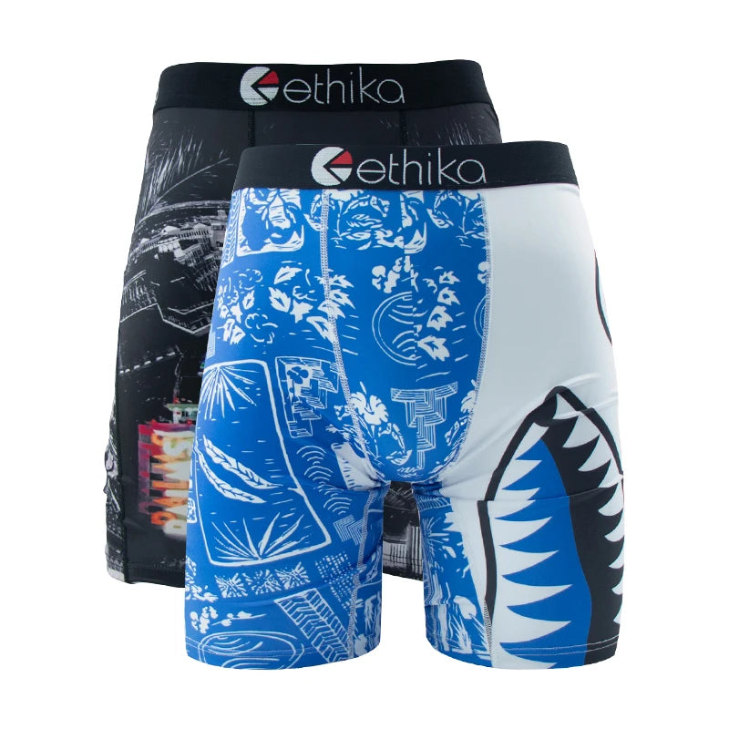 ETHIKA Men's 2-Pack Breathable Boxer Briefs Underwear