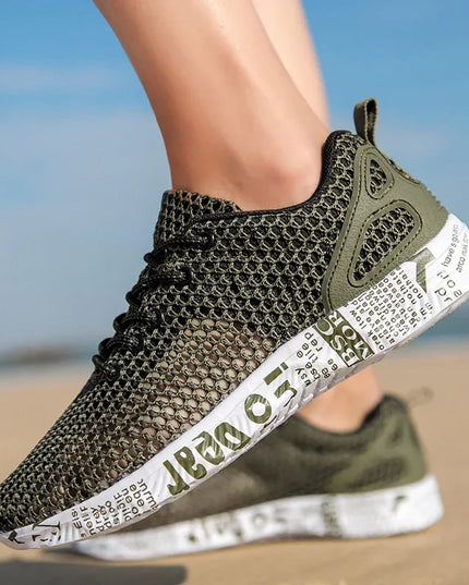 Men's Casual Air Mesh Sneakers – Trendy Foam Athletic Shoes