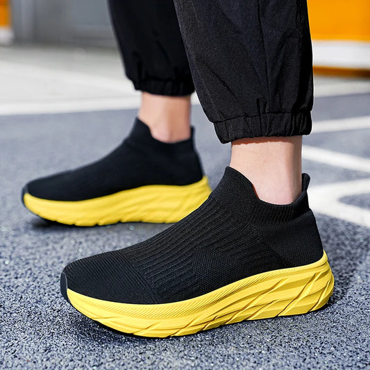 Unisex Breathable Lightweight Non-Slip Sneakers with Thick Sole