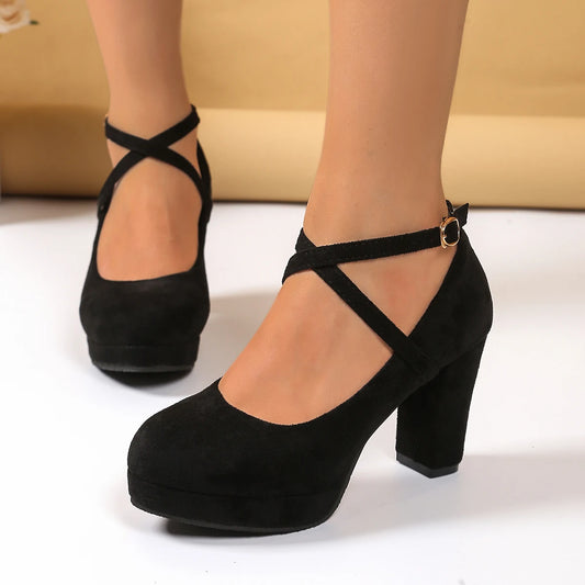Stylish Women's High Heel Shoes with Strap