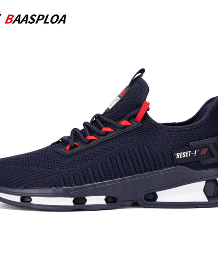 Baasploa Men's Sneakers - Breathable, Anti-Slip, Shock-Absorbing Athletic Shoes