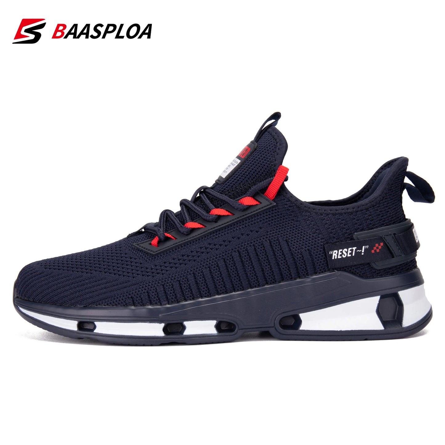 Baasploa Men's Sneakers - Breathable, Anti-Slip, Shock-Absorbing Athletic Shoes