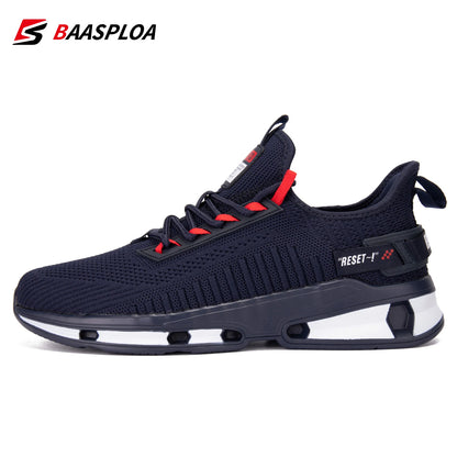 Baasploa Men's Sneakers - Breathable, Anti-Slip, Shock-Absorbing Athletic Shoes