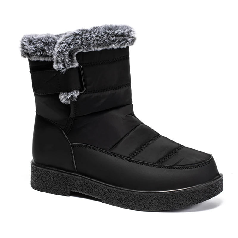 Women's Waterproof Snow Boots with Faux Fur Lining