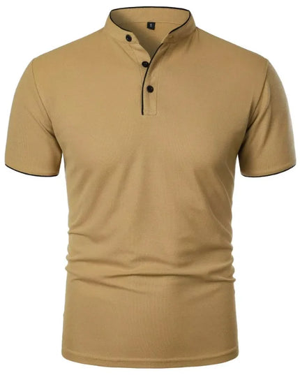 Men's Breathable Half-Button T-Shirt