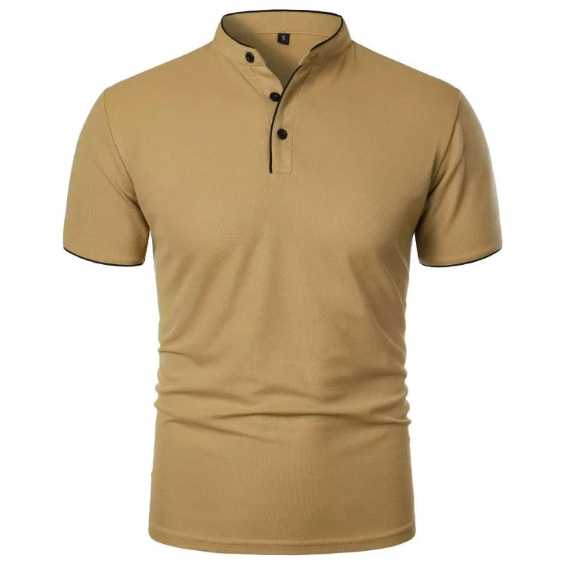 Men's Breathable Half-Button T-Shirt