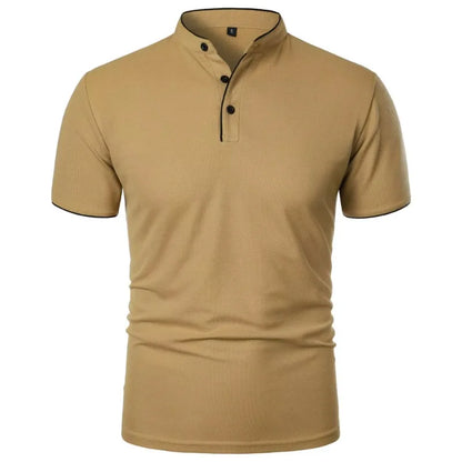Men's Breathable Half-Button T-Shirt