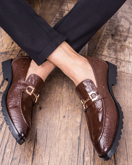 Elegant Men's Faux Leather Dress Shoes