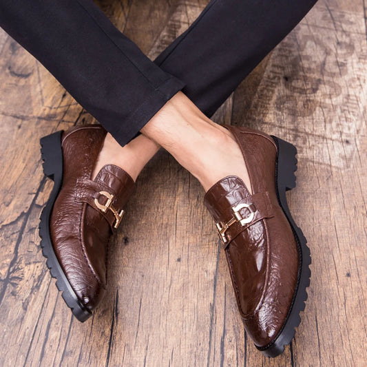 Elegant Men's Faux Leather Dress Shoes