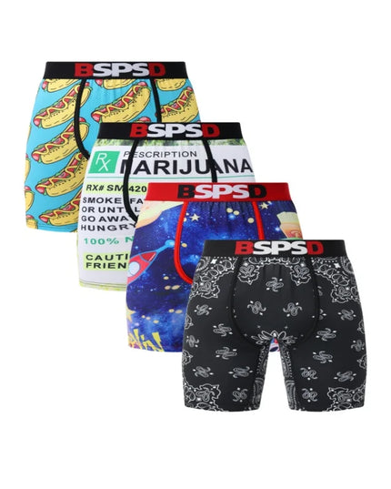 BPSD 4-Pack Men's Breathable Boxer Briefs Underwear