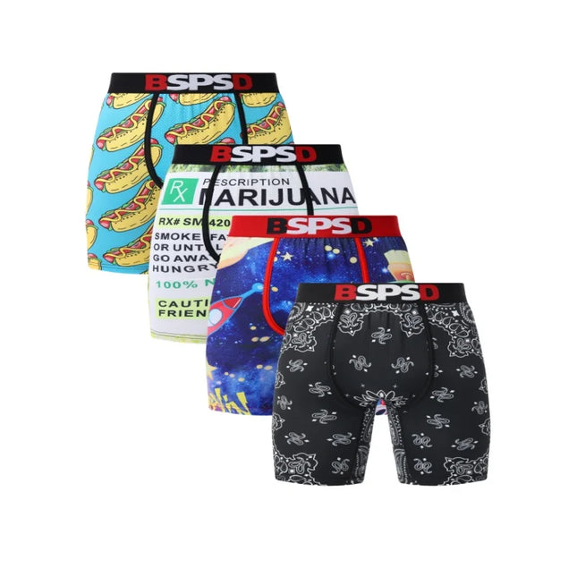 BPSD 4-Pack Men's Breathable Boxer Briefs Underwear