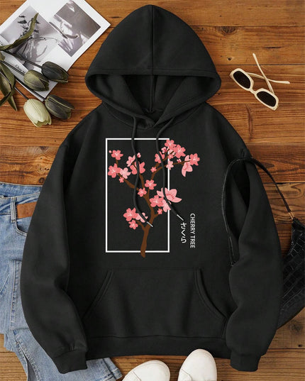 Cherry Blossom Tree in Full Bloom Women’s Loose Hoodie