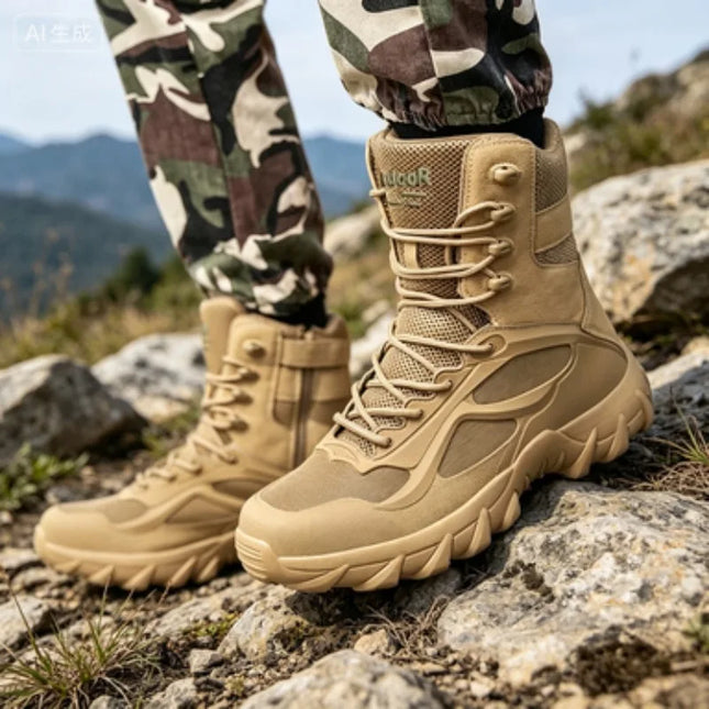 Men's Tactical Boots - Lightweight, Outdoor, Non-Slip Shoes