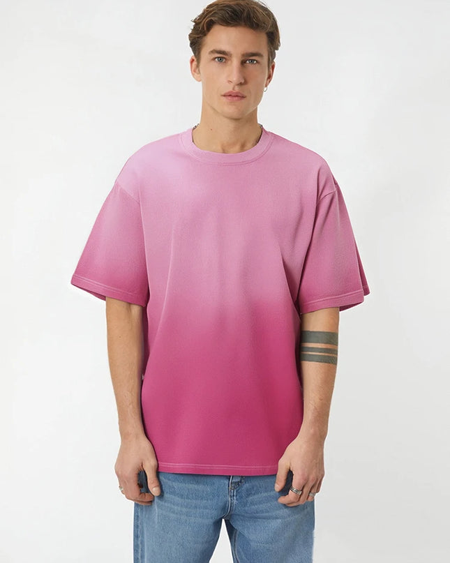 Men's Oversized Cotton T-Shirt with Gradient Color