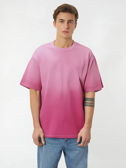 Men's Oversized Cotton T-Shirt with Gradient Color
