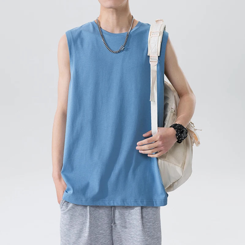 Men's Loose Casual Cotton Tank Tops - Breathable & Comfortable Apparel