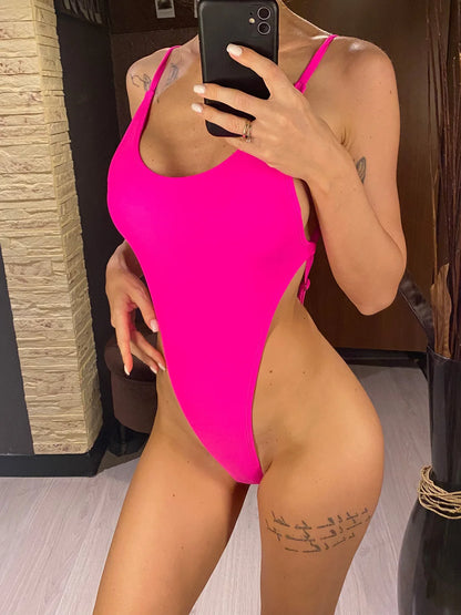 Women's String Micro Thong One-Piece Swimsuit