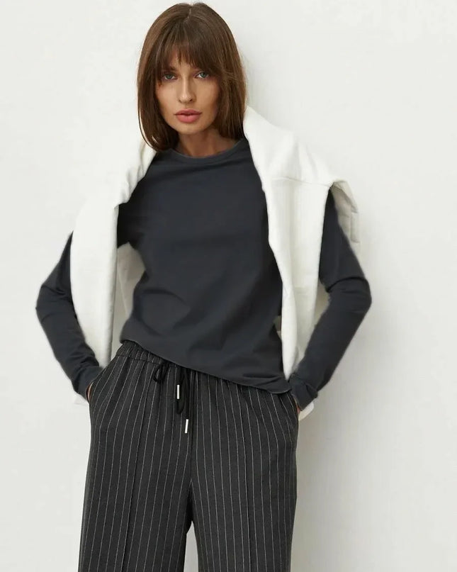 Losee Fit Long Sleeve Cotton Sweater for Women - Various Colors