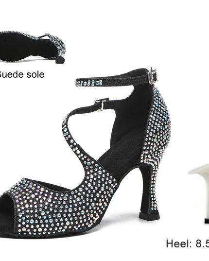 DKZSYIM Women’s Rhinestone High Heels