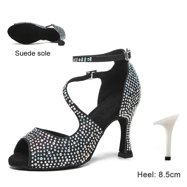 DKZSYIM Women’s Rhinestone High Heels