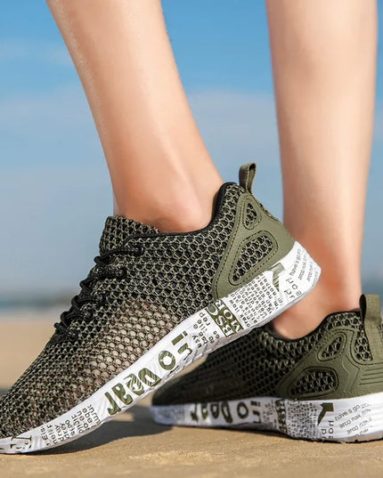 Men's Casual Air Mesh Sneakers – Trendy Foam Athletic Shoes