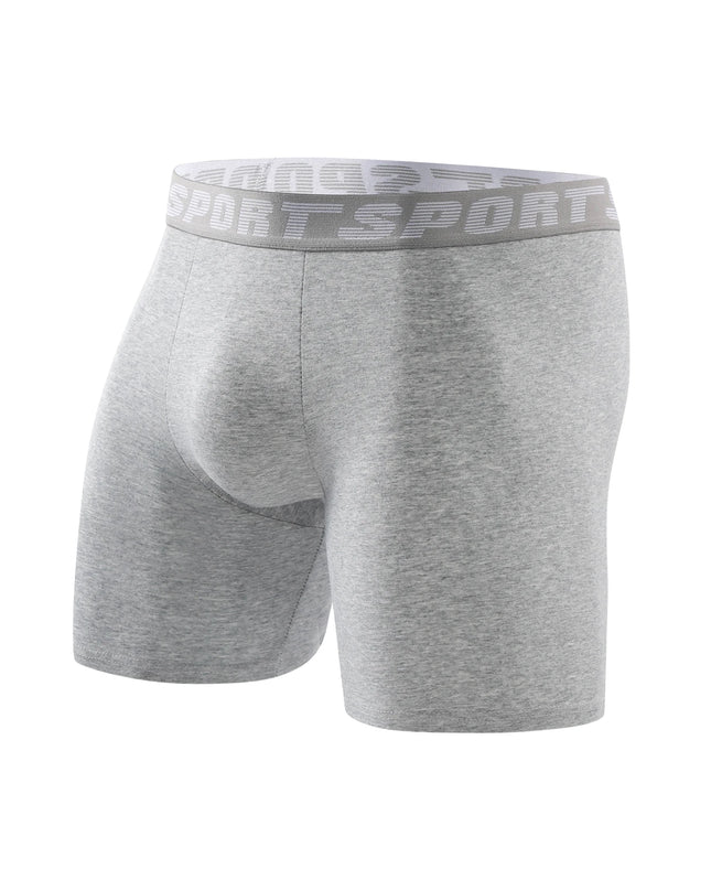 8-Pack Men's Boxer Briefs - Comfortable Long Men's Underwear