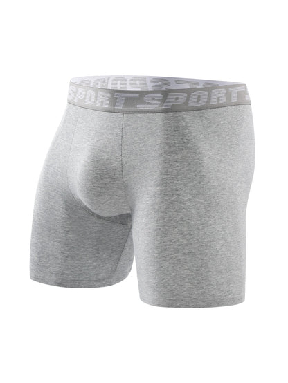 8-Pack Men's Boxer Briefs - Comfortable Long Men's Underwear