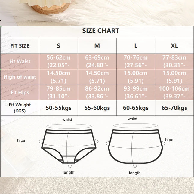 2-Pack High Waist Women's Slimming Breathable Briefs Underwear Set