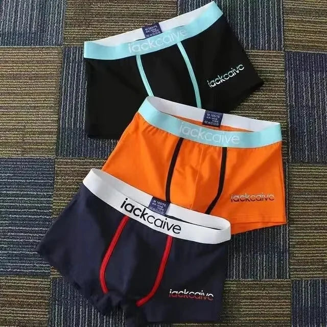 3-Pack Men's Cotton Boxer Briefs - Breathable & Comfortable - Mixed Colors
