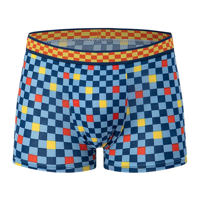 4/5-Piece Men's Colorful Patterned Casual Boxer Shorts, Comfortable Elastic Waist