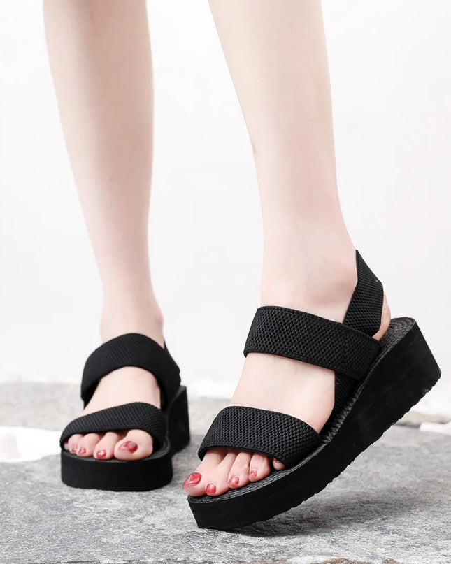Lightweight Women's Slingback Wedge Sandals with Thick Sole