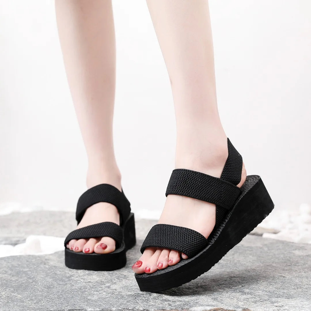 Lightweight Women's Slingback Wedge Sandals with Thick Sole