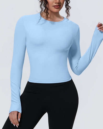 Women’s Long-Sleeve Slim-Fit Breathable Sports Top