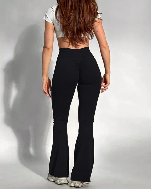 Women’s High Waist Slim Fit Flared Leggings