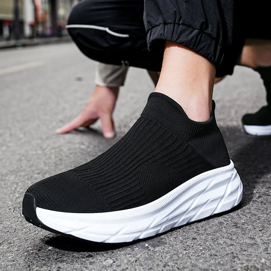 Unisex Breathable Lightweight Non-Slip Sneakers with Thick Sole