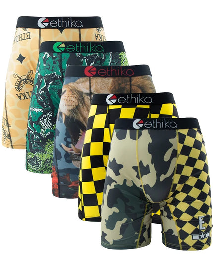 ETHIKA 5-Pack Men's Breathable Mesh Crotch Underwear
