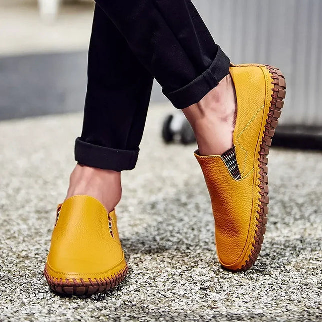 Men's Casual Slip-On Shoes in Genuine Leather