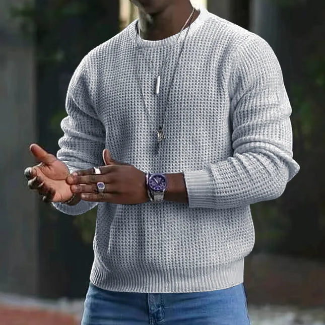 Men’s Long-Sleeve Crewneck Pullover Sweater