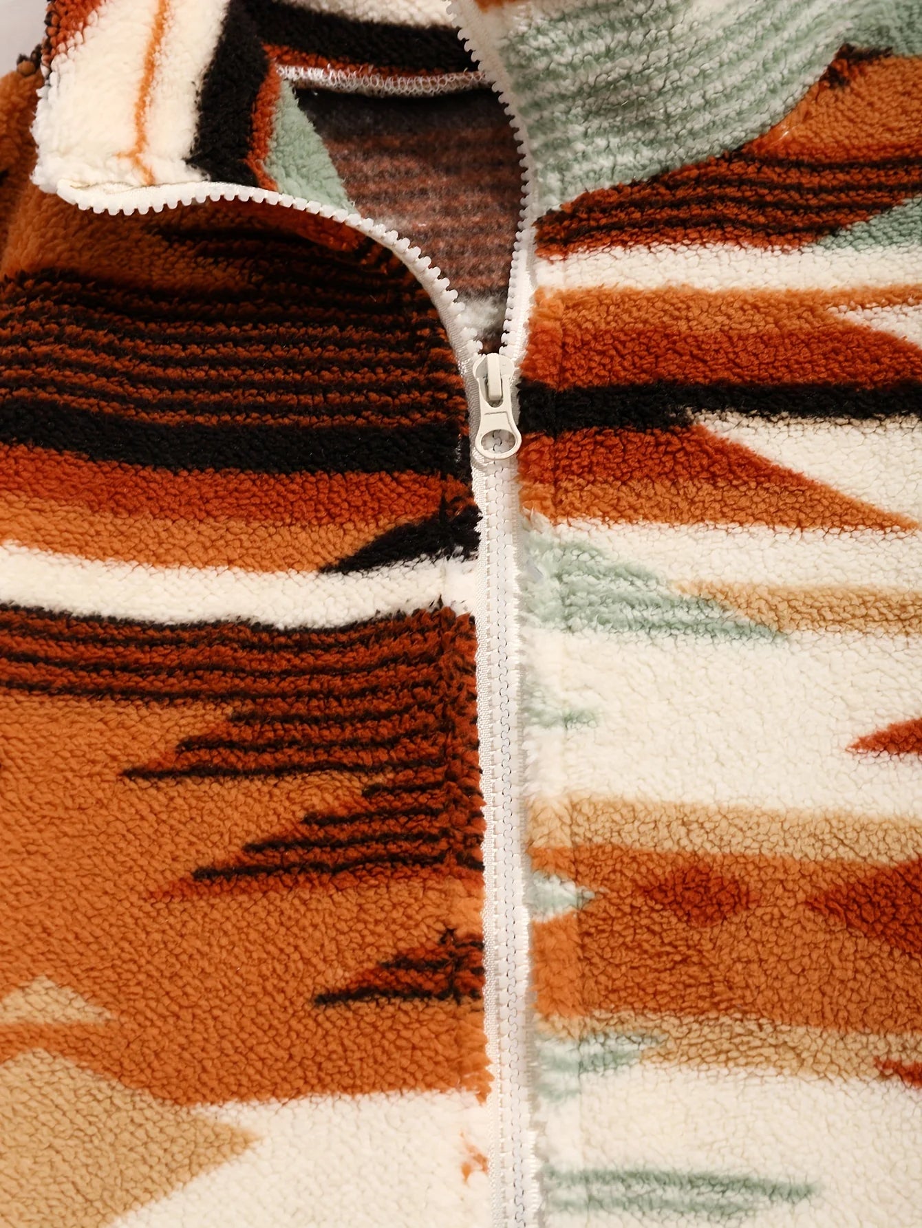 Women's Aztec Print Zipper Jacket