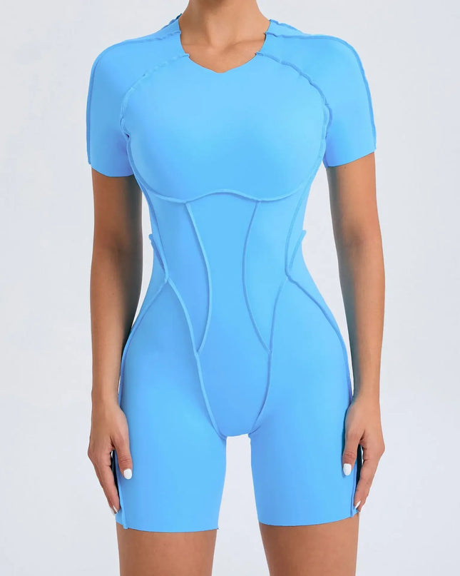 Women's Short Sports Jumpsuit - Gym & Workout Jumpsuit for Women