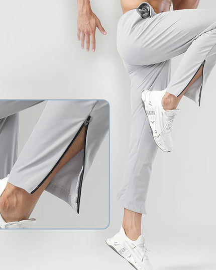 Men's Quick-Dry Sweatpants with Zipper Pockets