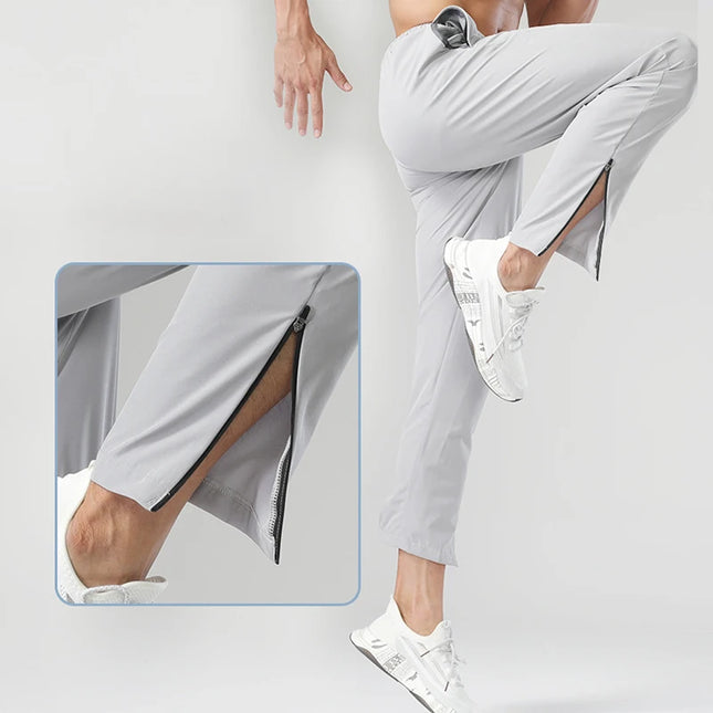Men's Quick-Dry Sweatpants with Zipper Pockets