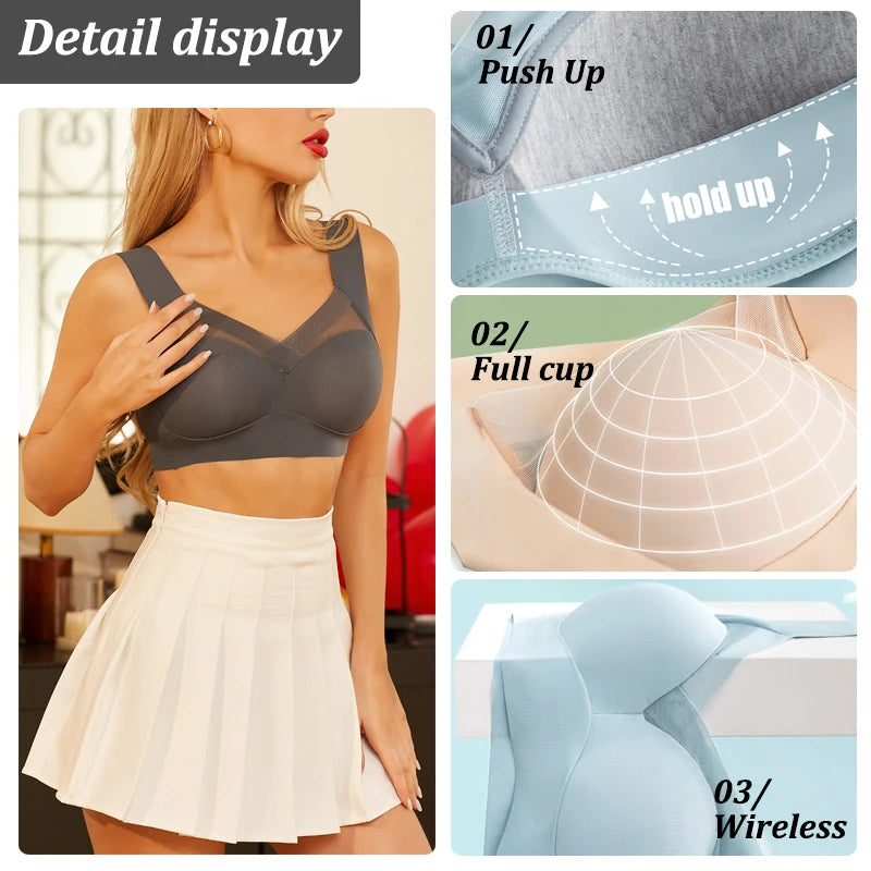 Lace Women's Bra with Fixed Cups