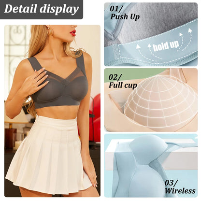 Lace Women's Bra with Fixed Cups