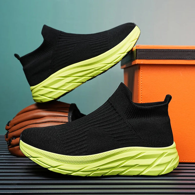 Unisex Breathable Lightweight Non-Slip Sneakers with Thick Sole